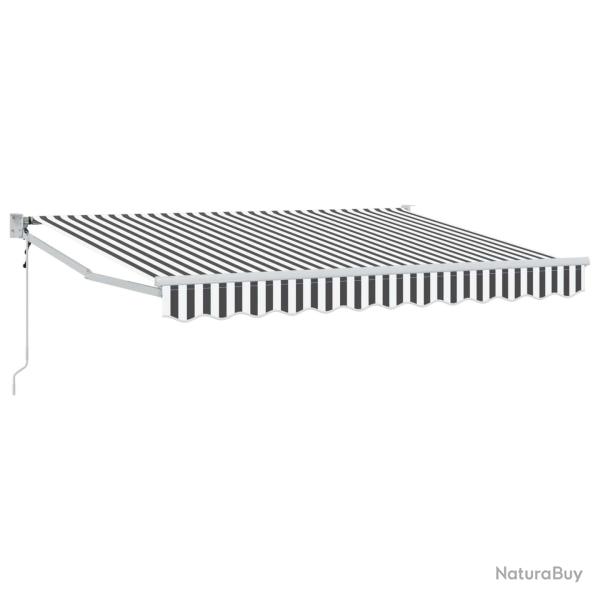 Auvent r�tractable �lectrique Anthracite et blanc 3,5 x 2 m