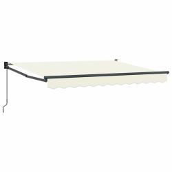 Auvent r&eacute;tractable manuel Cr&egrave;me 3 x 2 m