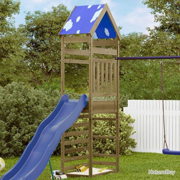 Tour de jeu Marron 52,5 x 85 x 265 cm Bois solide impr�gn�