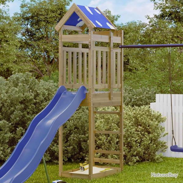 Tour de jeu Marron 52,5 x 85 x 239 cm Bois solide impr�gn�