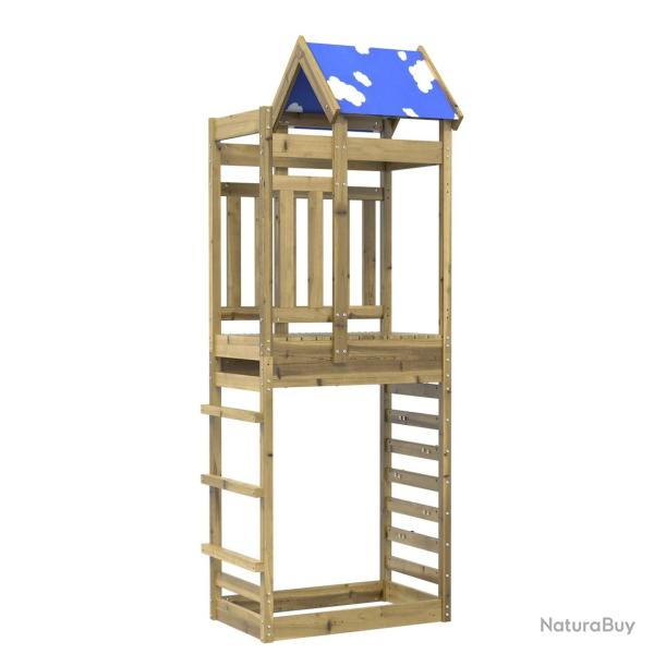 Tour de jeu Marron 85 x 52,5 x 239 cm Bois solide impr�gn�
