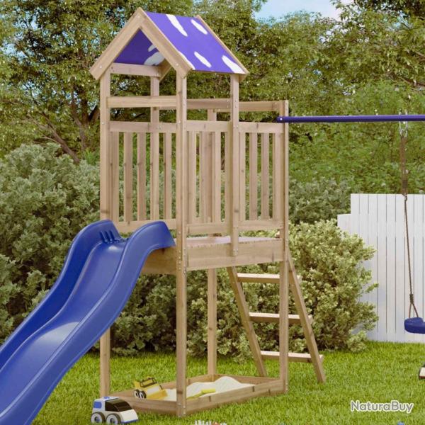 Tour de jeu Marron 52,5 x 110,5 x 215 cm Bois solide impr�gn�