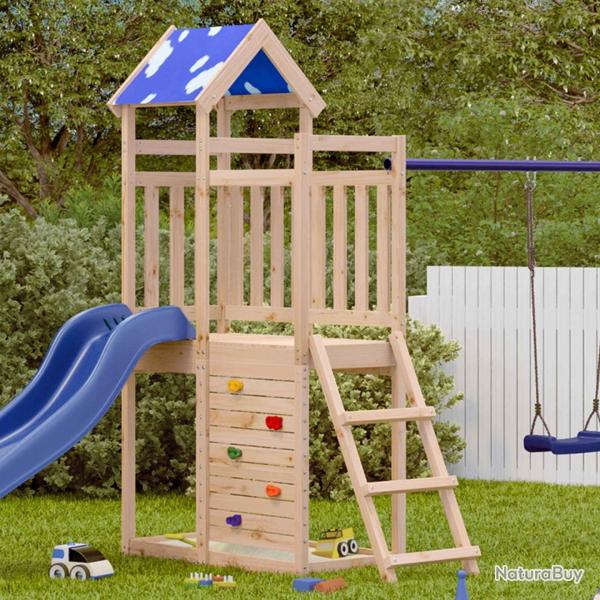 Tour de jeu Marron 110,5 x 52,5 x 215cm Pin massif