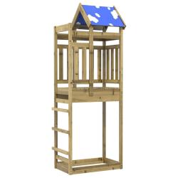 Tour de jeu Marron 85 x 52,5 x 239 cm Bois solide impr&eacute;gn&eacute;