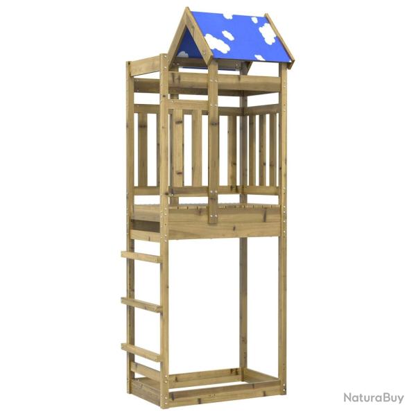 Tour de jeu Marron 85 x 52,5 x 239 cm Bois solide impr�gn�