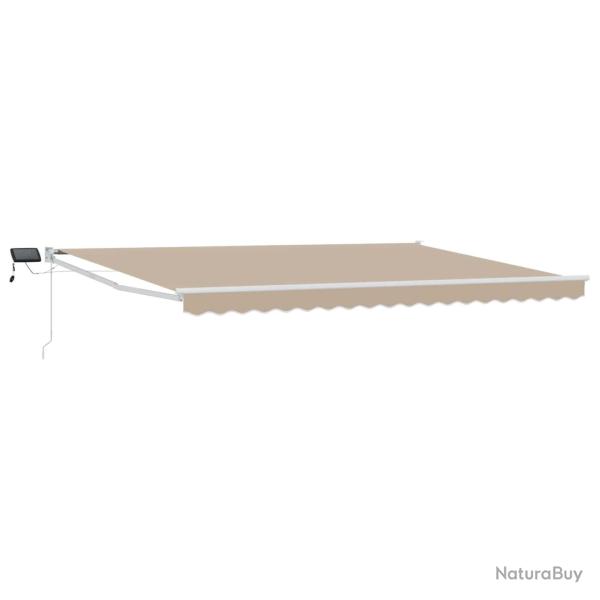 Store r�tractable manuel avec LEDs Beige 4 � 3 m