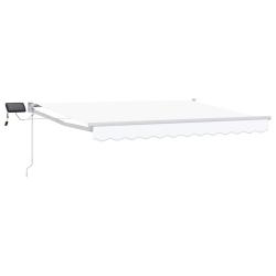Store r&eacute;tractable manuel avec LEDs Blanc 3,5 x 2,5 m