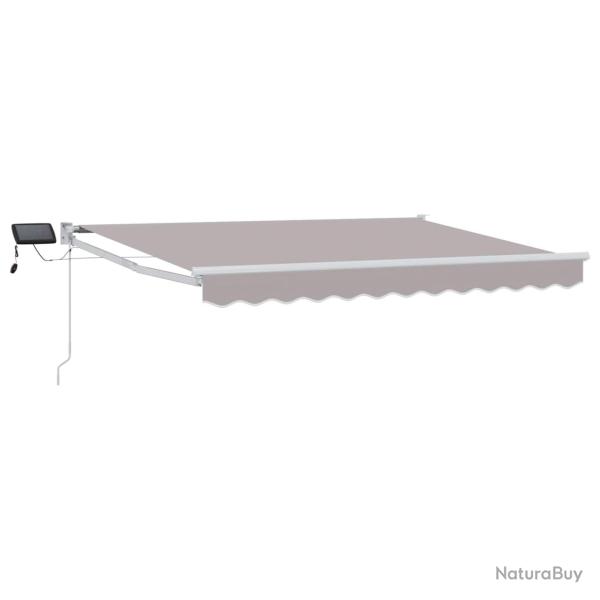 Store r�tractable manuel avec LEDs Gris clair 3,5 x 2,5 m