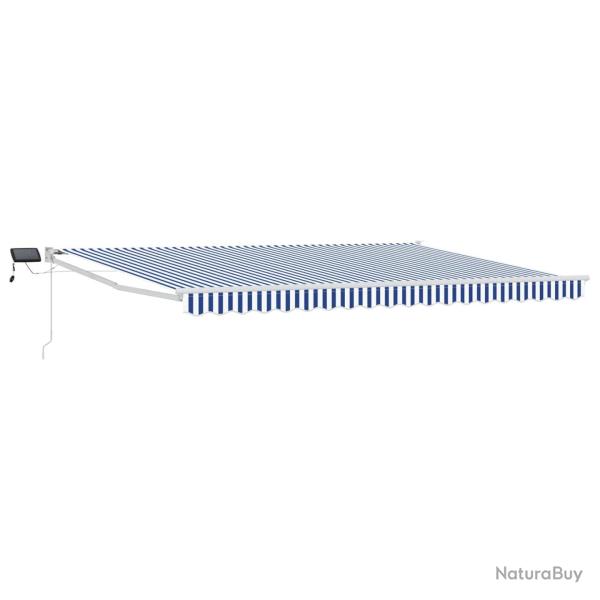 Store r�tractable manuel avec LEDs Bleu et Blanc 4 � 3 m