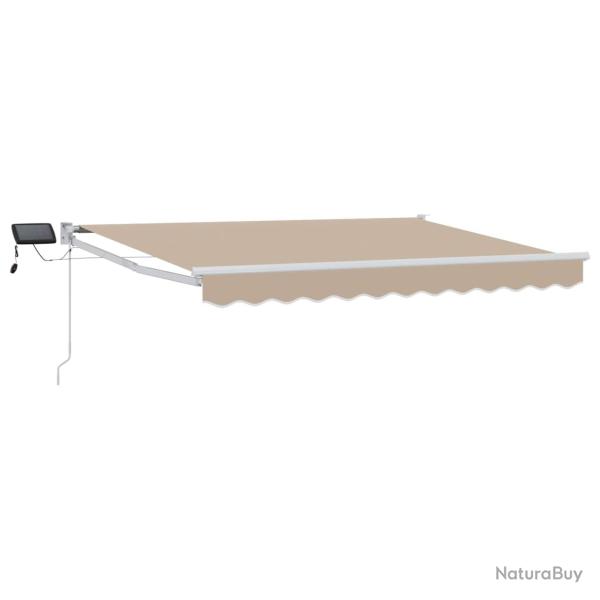 Store r�tractable manuel avec LEDs Beige 3,5 x 2,5 m