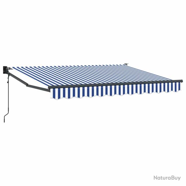 Auvent r�tractable �lectrique Bleu et Blanc 3,5 x 2 m