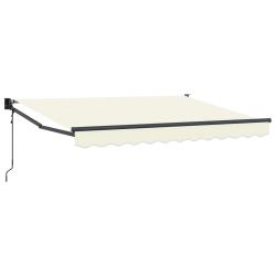 Auvent r&eacute;tractable &eacute;lectrique Cr&egrave;me 3,5 x 2 m