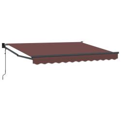 Auvent r&eacute;tractable &eacute;lectrique Marron 3 x 2 m