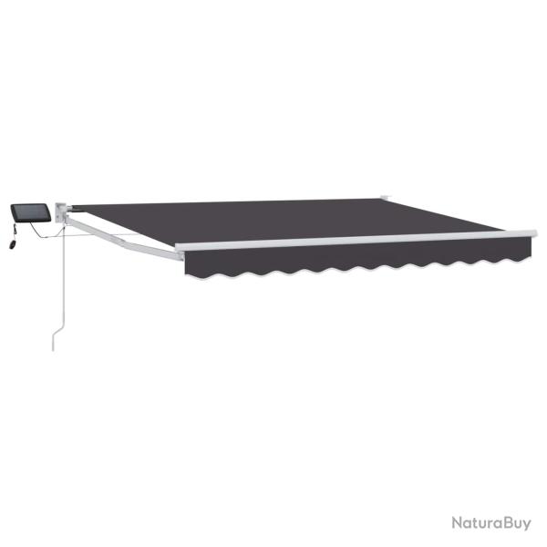 Store r�tractable manuel avec LEDs Anthracite 3 x 2,5 m