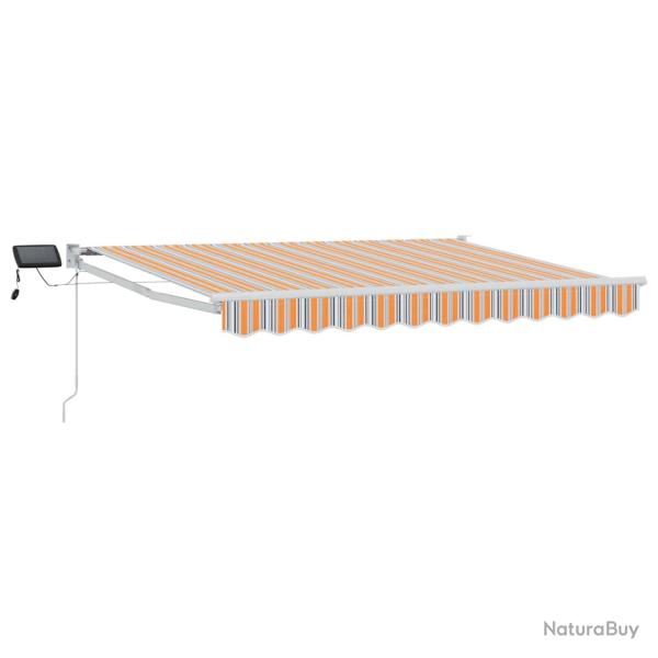 Store r�tractable manuel avec LEDs Bleu et Orange 3 x 2,5 m