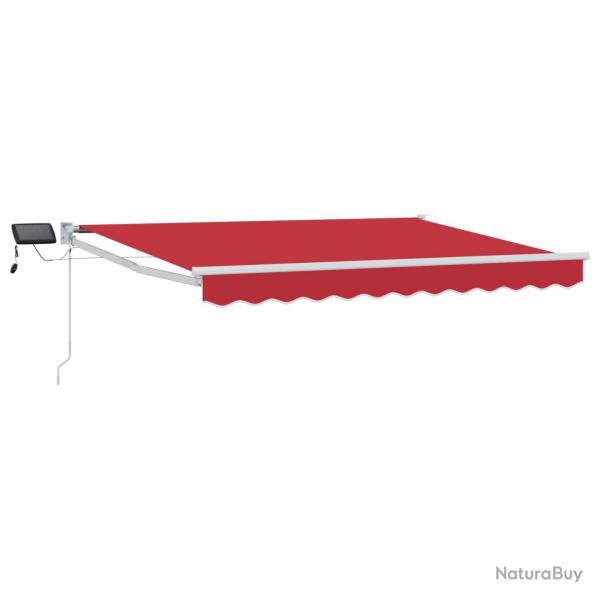 Store r�tractable manuel avec LEDs Rouge 3 x 2,5 m