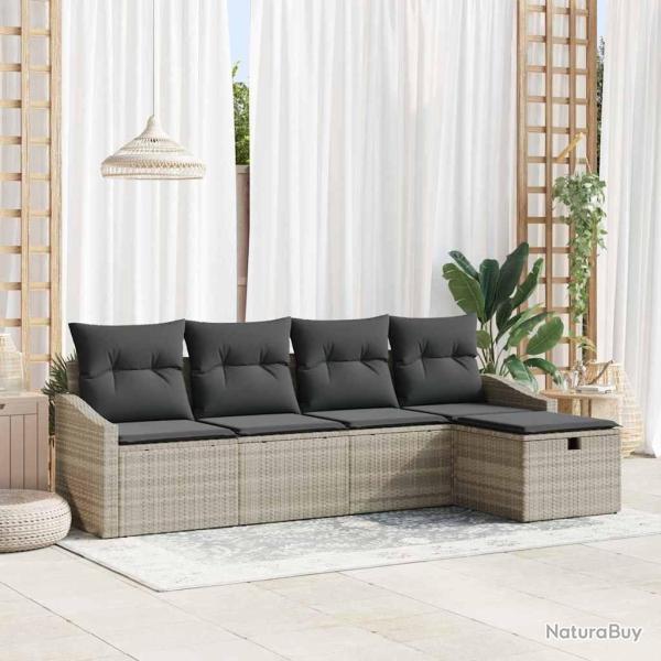 Ensemble de Canap�s avec coussin 6 pcs polyrotin