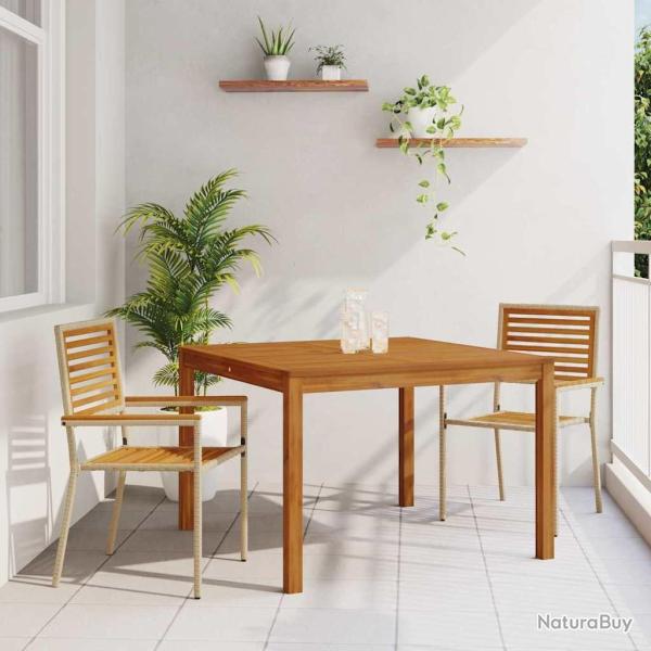 Ensemble de salle � manger pour jardin 3 pcs Beige