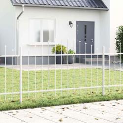 Cl&ocirc;ture de jardin 2 pcs Blanc 170 x 140 cm