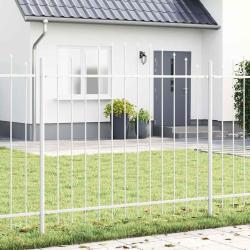 Cl&ocirc;ture de jardin 3 pcs Blanc 170 x 165 cm
