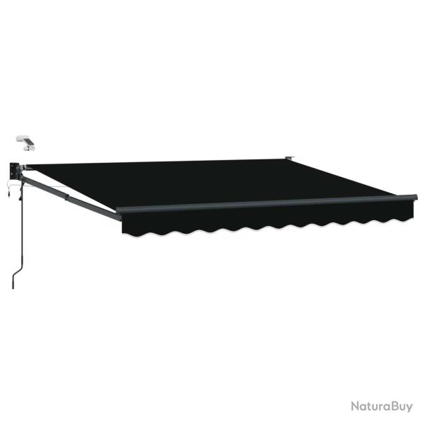 Auvent r�tractable �lectrique Noir 3,5 x 2,5 m