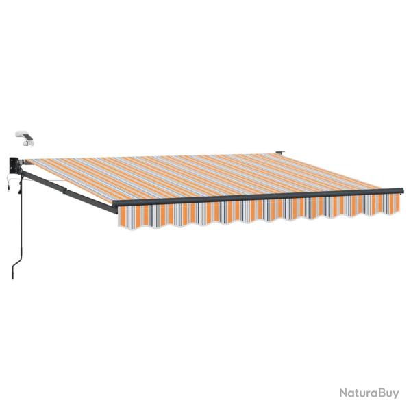 Auvent r�tractable �lectrique Bleu et Orange 3,5 x 2,5 m