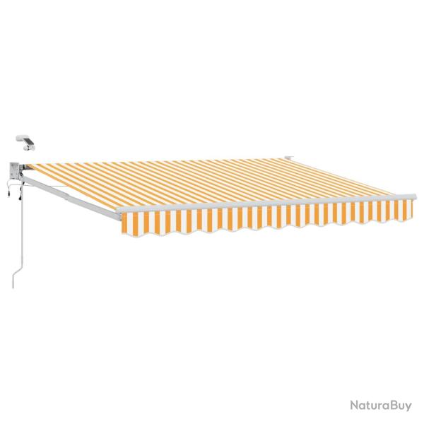 Auvent r�tractable �lectrique Jaune et blanc 3 x 2,5 m
