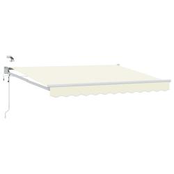 Auvent r&eacute;tractable &eacute;lectrique Cr&egrave;me 3 x 2,5 m