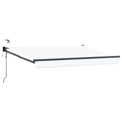 Auvent r&eacute;tractable &eacute;lectrique Blanc 3,5 x 2,5 m