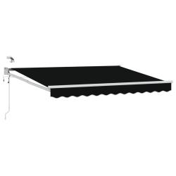 Auvent r&eacute;tractable &eacute;lectrique Noir 3 x 2,5 m