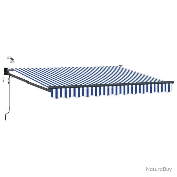 Auvent r�tractable �lectrique Bleu et Blanc 3,5 x 2,5 m