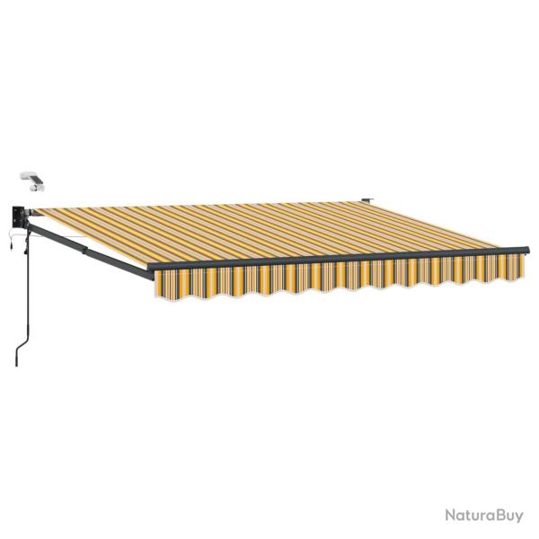 Auvent r�tractable �lectrique Jaune et Gris 3,5 x 2,5 m