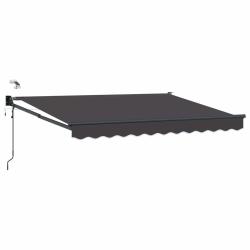 Auvent r&eacute;tractable &eacute;lectrique Anthracite 3,5 x 2,5 m
