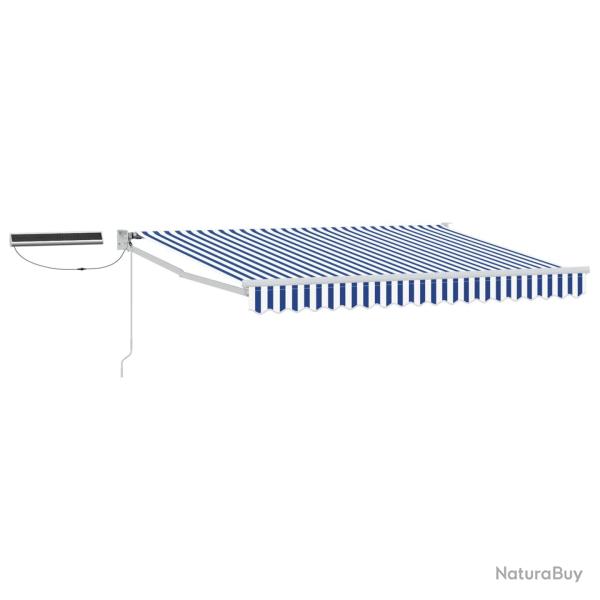 Auvent r�tractable �lectrique Bleu et Blanc 3,5 x 2 m