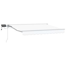 Cadre de store manuel avec LEDs Blanc 3 x 2,5 m