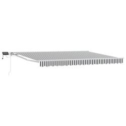 Cadre de store manuel avec LEDs Anthracite et blanc 4 &times; 3 m