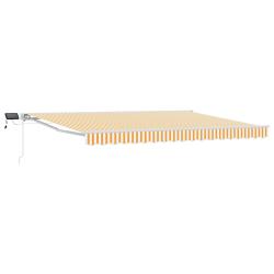 Cadre de store manuel avec LEDs Jaune et blanc 4 &times; 3 m