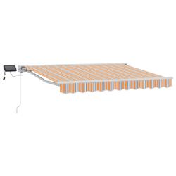 Cadre de store manuel avec LEDs Bleu et Orange 3,5 x 2,5 m