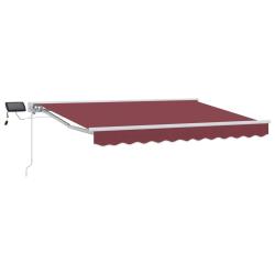 Cadre de store manuel avec LEDs Bordeaux 3 x 2,5 m