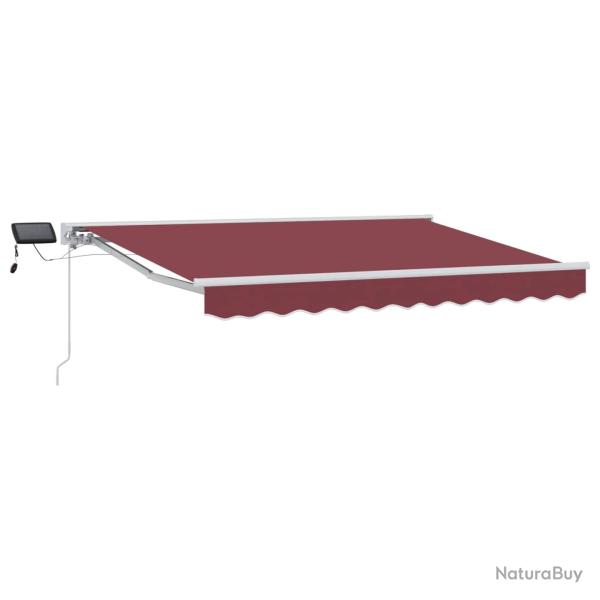 Cadre de store manuel avec LEDs Bordeaux 3 x 2,5 m