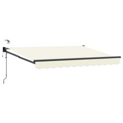 Auvent r&eacute;tractable &eacute;lectrique Cr&egrave;me 3 x 2,5 m