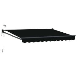 Auvent r&eacute;tractable &eacute;lectrique Noir 3 x 2,5 m