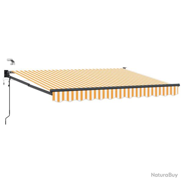 Auvent r�tractable �lectrique Jaune et blanc 3 x 2,5 m