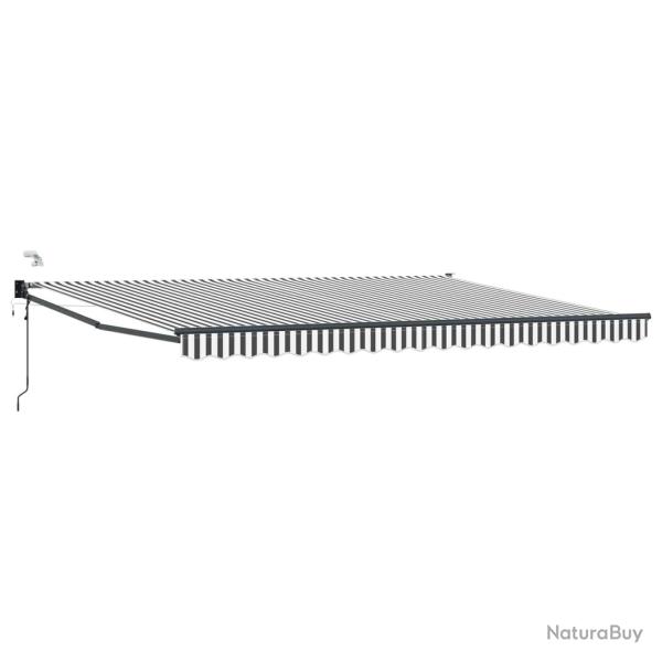 Auvent r�tractable �lectrique Anthracite et blanc 4 x 2 m