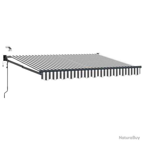 Auvent r�tractable �lectrique Anthracite et blanc 3 x 2,5 m