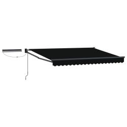 Auvent r&eacute;tractable &eacute;lectrique Noir 3,5 x 2,5 m