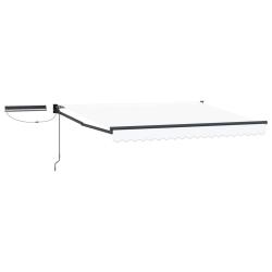 Auvent r&eacute;tractable &eacute;lectrique Blanc 3,5 x 2,5 m