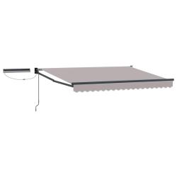 Auvent r&eacute;tractable &eacute;lectrique Gris clair 3,5 x 2,5 m