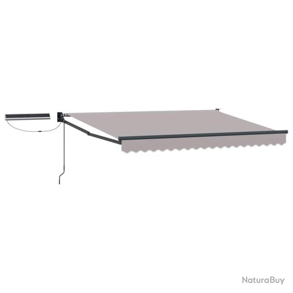 Auvent r�tractable �lectrique Gris clair 3,5 x 2,5 m