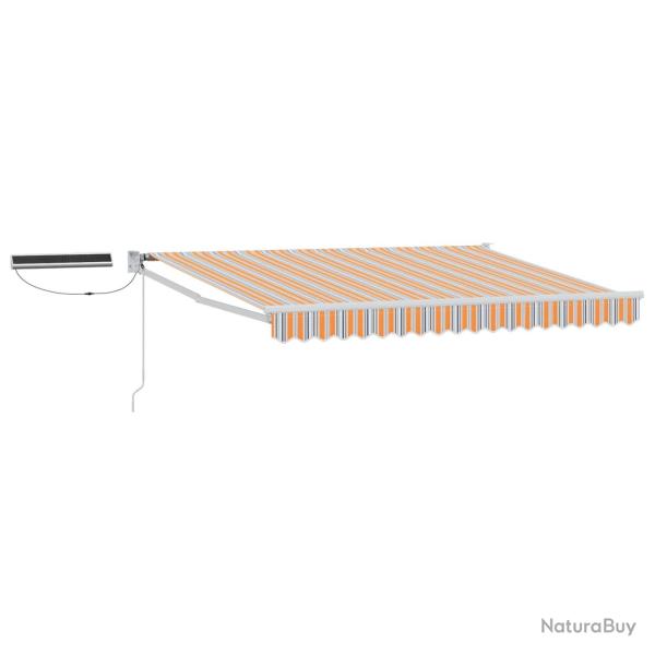 Auvent r�tractable �lectrique Gris et orange 3 x 2,5 m